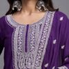 Women Embroidery A-Line Kurta And Pant set with Dupatta - Image 2