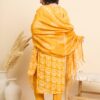 Women Viscose Yellow Straight Kurta And Pant Set With Dupatta - Image 4